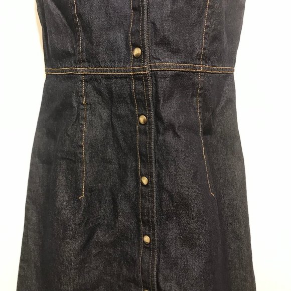 JACOB ANNEXE Button Up Sleeveless Denim Dress - Picture 4 of 7